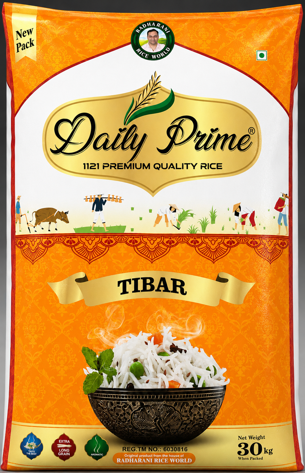Daily Prime (Tibar) No.6. Basmati rice Weight 26kg 