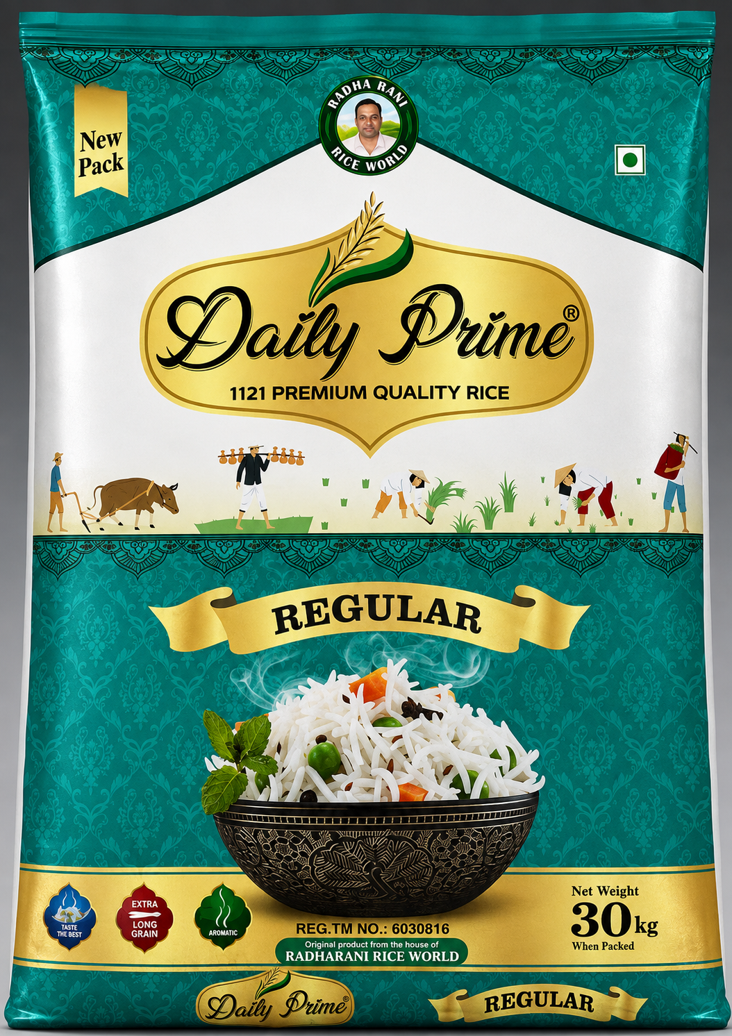 Daily Prime (Regular) No:4 Basmati rice Weight 30kg 